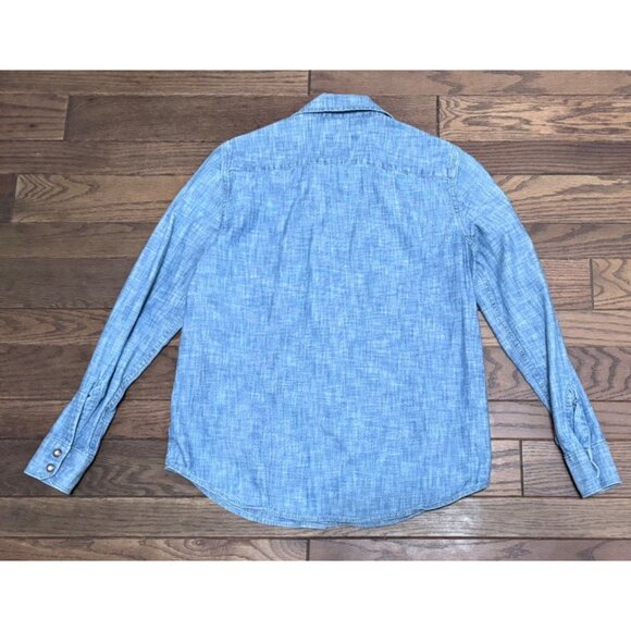 Banana Republic Light Blue Denim-Look Long-Sleeve Button-Up Shirt Women's - Picture 5 of 7
